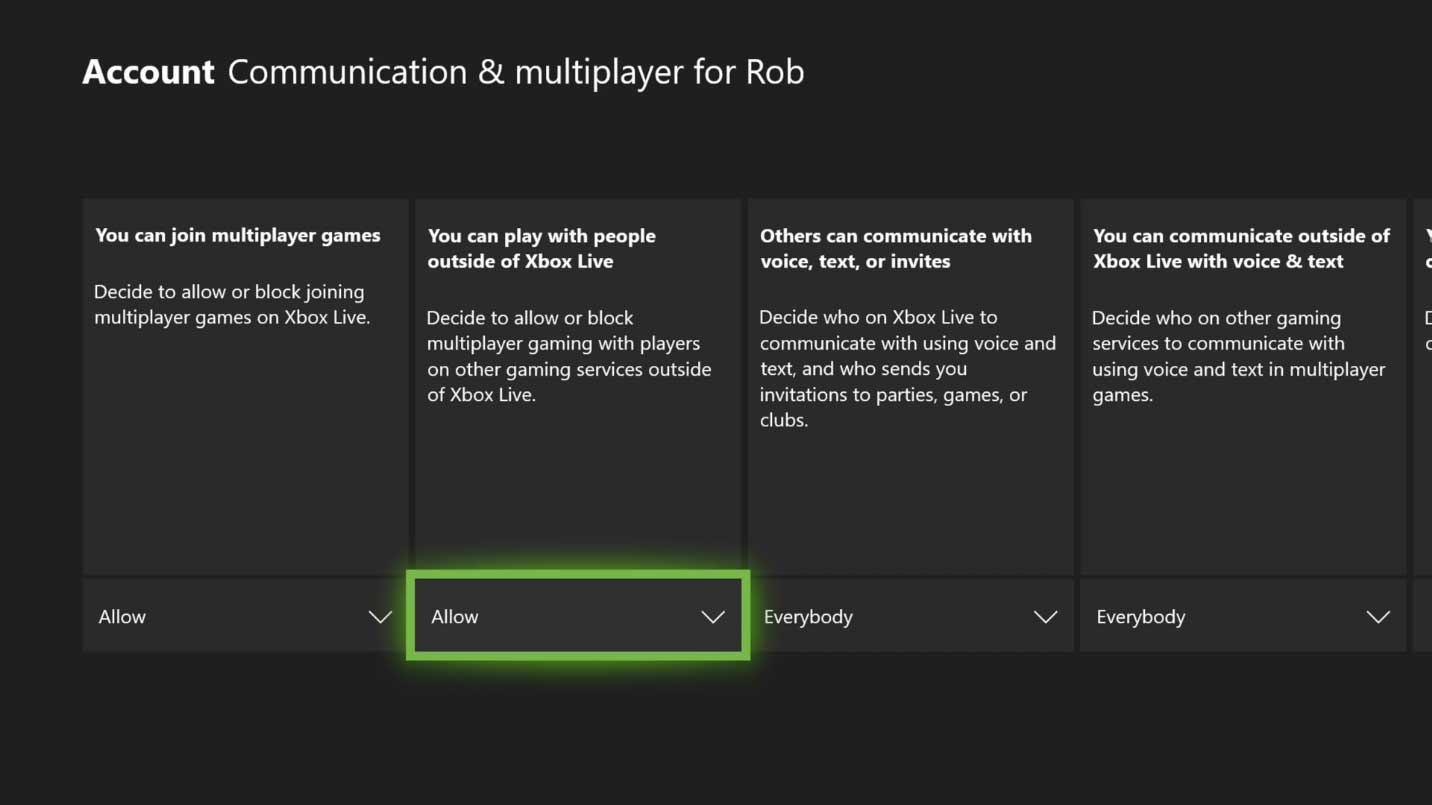 Disabling cross-platform gameplay