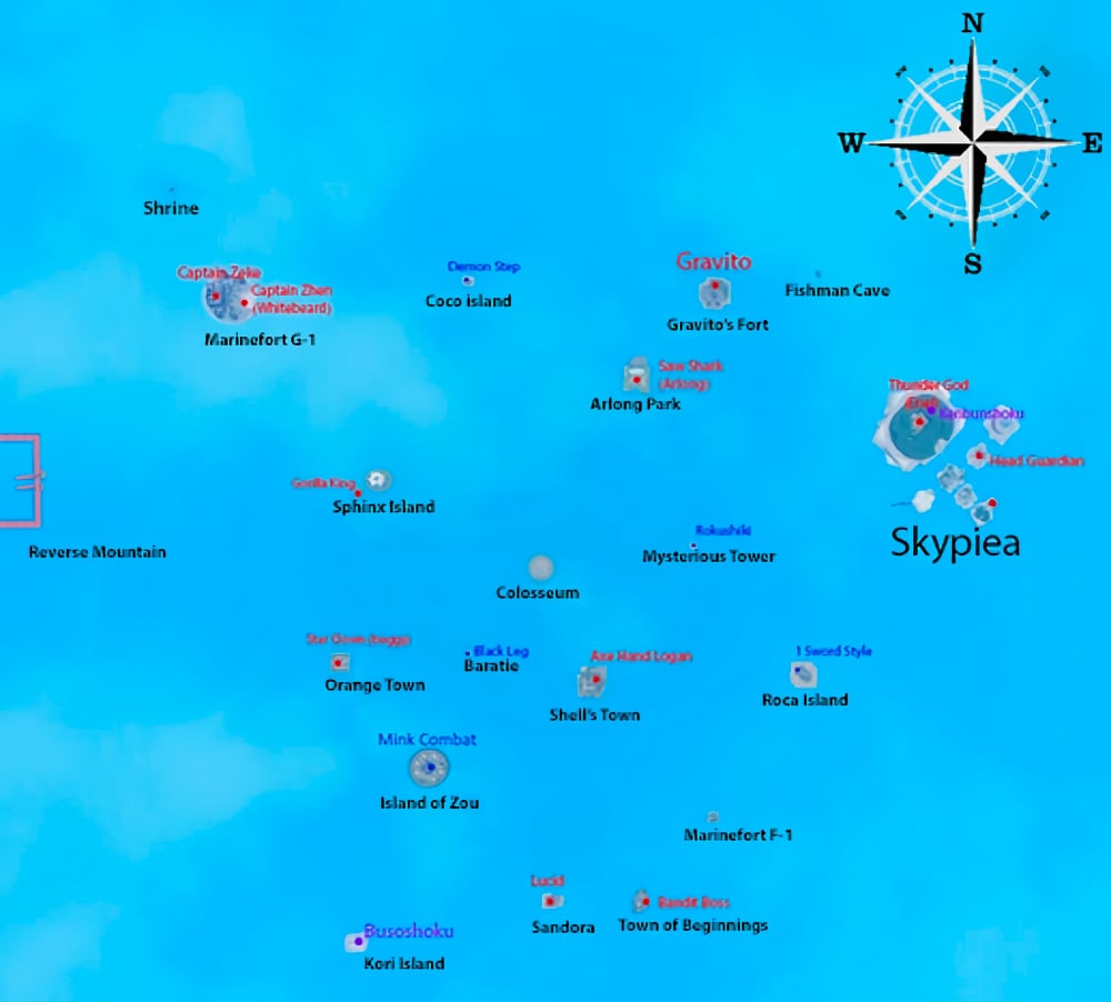 Map of the First Sea (Sea of Phoeyu)